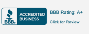 BBB Accredited Business Seal. BBB Rating A+. Click for review.